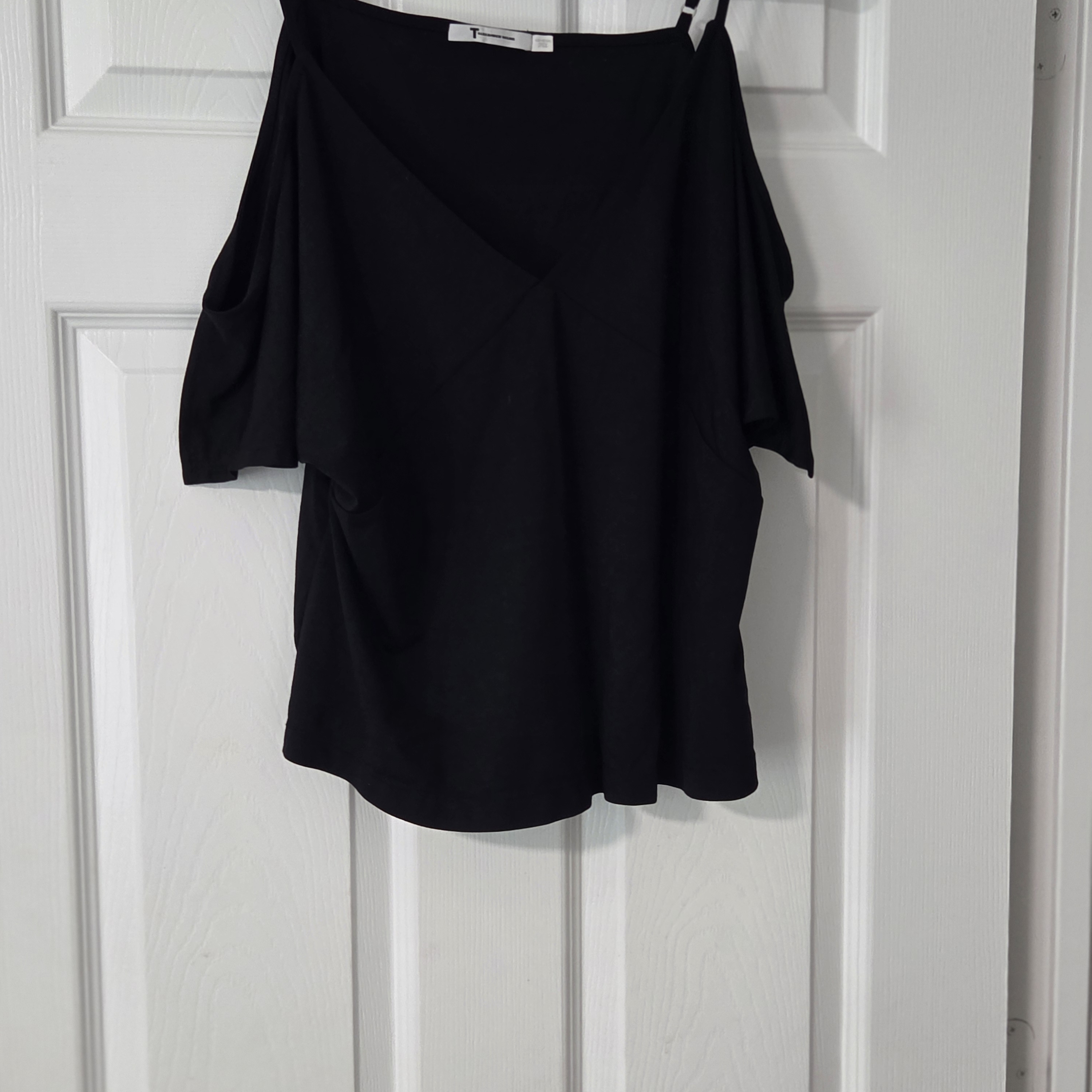 Alexander Wang Black Cold Shoulder Blouse